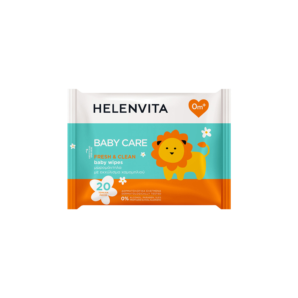 HELENVITA - BABY Μωρομάντηλα με χαμομήλι -  20τεμ.